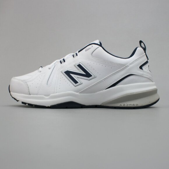 New Balance Mens 10.5 2E Wide 608 v5 White Blue Training Shoes Sneakers MX608WN5 - Picture 2 of 12
